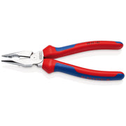 Knipex 08 25 185 SB Needle-Nose Combination Pliers with multi-component grips chrome-plated, 185mm Draper - Town Tools
