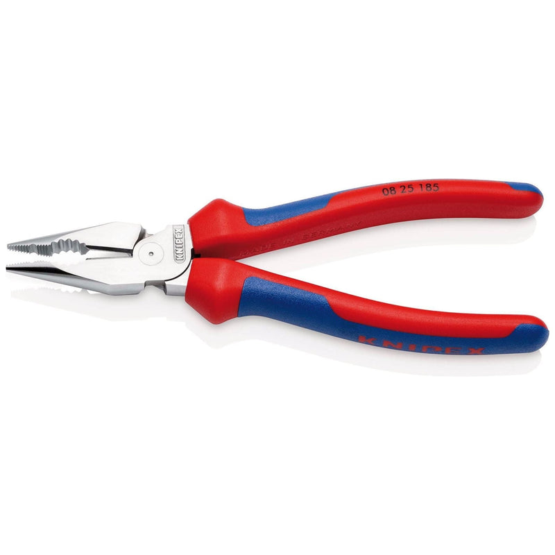 Knipex 08 25 185 SB Needle-Nose Combination Pliers with multi-component grips chrome-plated, 185mm Draper - Town Tools
