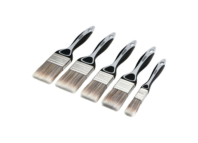 Draper Soft Grip Flat Paint Brush Set (5 Piece) Draper - Town Tools