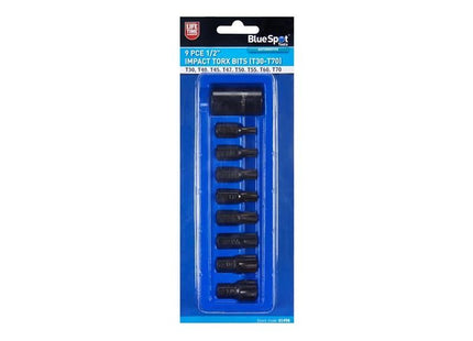 Bluespot Tools 1/2in Impact TORX Bit Set, 9 Piece BlueSpot Tools - RockBottom Northampton
