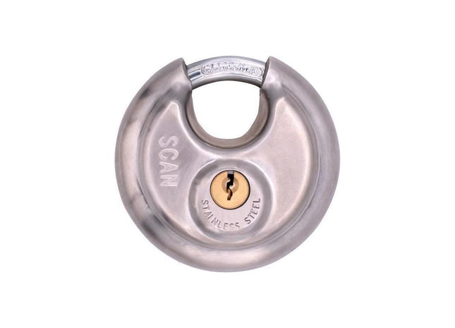 Scan Stainless Steel Disk Type Padlock 70mm Scan - RockBottom Nothampton