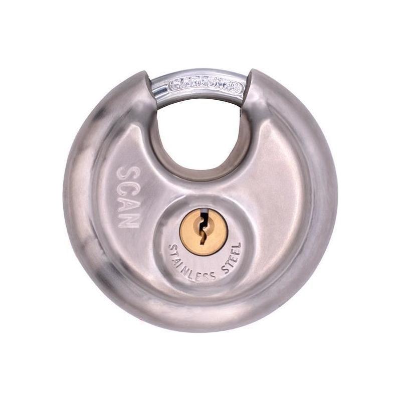 Scan Stainless Steel Disk Type Padlock 70mm Scan - RockBottom Nothampton
