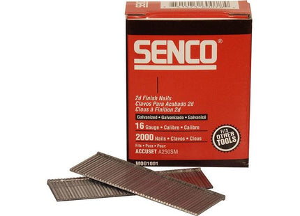 Senco Straight Brad Nails Galvanised 16G x 50mm (Pack 2000) Senco - RockBottom Nothampton