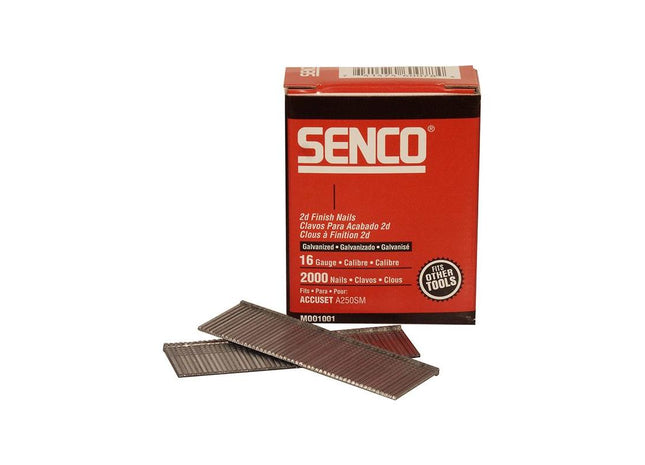 Senco Straight Brad Nails Galvanised 16G x 50mm (Pack 2000) Senco - RockBottom Nothampton