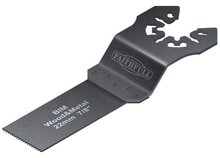 Faithfull Multi-Functional Tool Flush Cut Wood/Bi-Metal Blade 22mm (Pack 5) Faithfull - RockBottom Northampton