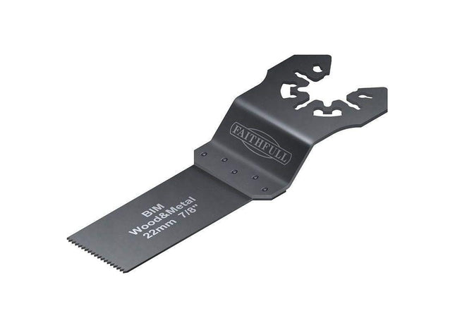 Faithfull Multi-Functional Tool Flush Cut Wood/Bi-Metal Blade 22mm (Pack 5) Faithfull - RockBottom Northampton