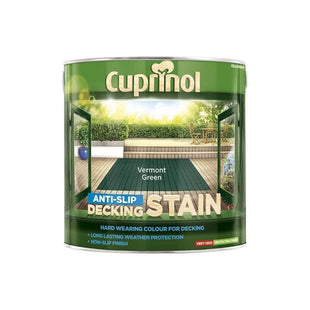Cuprinol Anti-Slip Decking Stain Vermont Green 2.5 litre Cuprinol - RockBottom Northampton