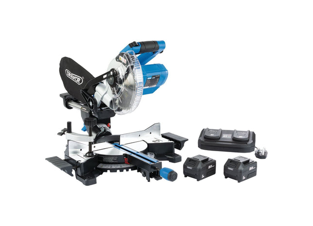 Draper D20 20V Brushless Sliding Compound Mitre Saw, 185mm 99765 Draper - Town Tools 