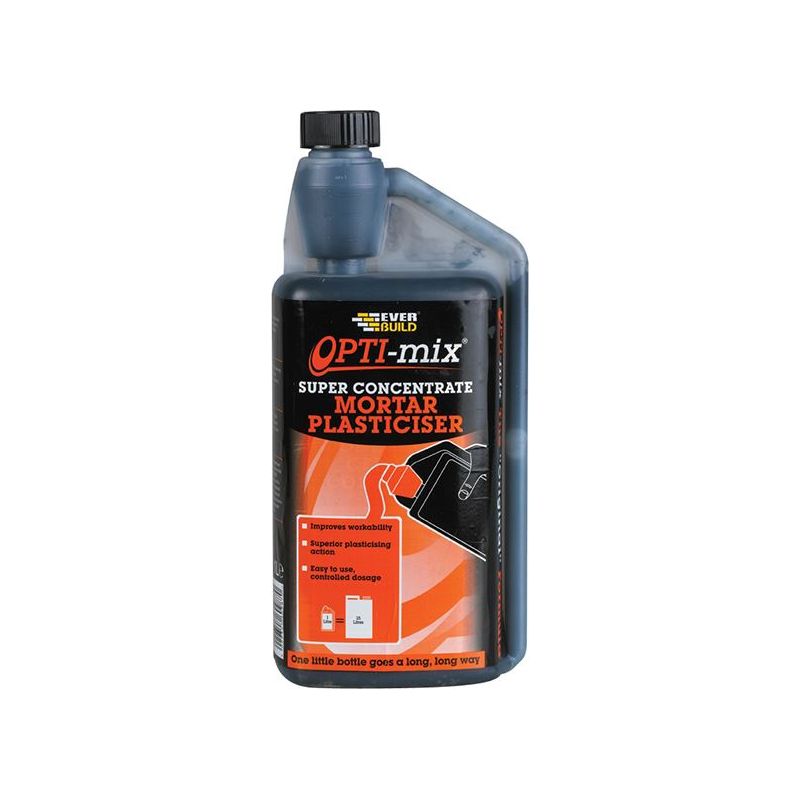 Everbuild Sika Opti-Mix Mortar Plasticiser 1 litre Everbuild Sika - RockBottom Northamptin