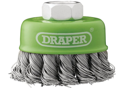 Draper Stainless-Steel Twist-Knot Wire Cup Brush, 65mm, M14 Draper - Town Tools