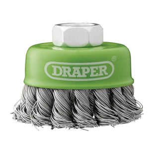 Draper Stainless-Steel Twist-Knot Wire Cup Brush, 65mm, M14 Draper - Town Tools