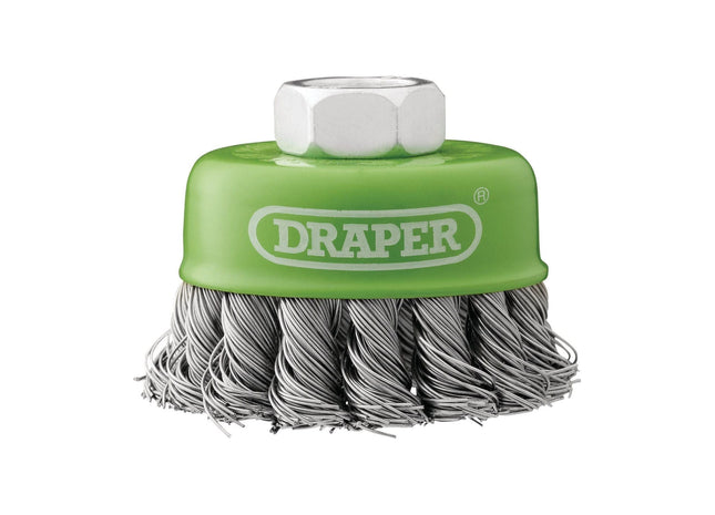 Draper Stainless-Steel Twist-Knot Wire Cup Brush, 65mm, M14 Draper - Town Tools