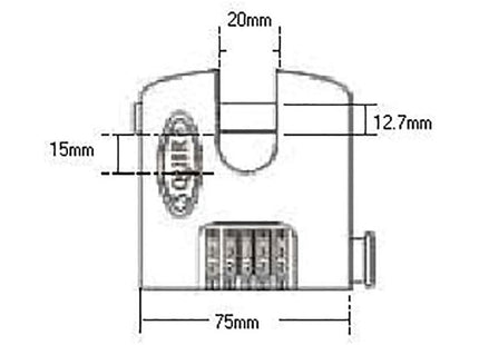 Squire SHCB75 Stronghold Re-Codable Padlock 5-Wheel Squire - RockBottom Nothampton