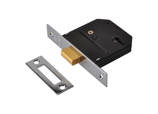 Union ES-DL Essentials 3 Lever Mortice Deadlock Chrome 65mm 2.5in Visi UNION - RockBottom Northampton