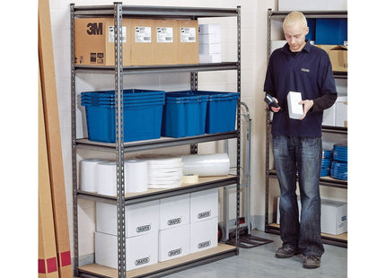Draper Heavy Duty Steel Shelving Unit, 5 Shelves, L1220 x W450 x H1830mm 21663 Draper - Town Tools 