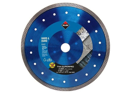 Rubi Tiling Tools TVH250 SUPERPRO Diamond Blade 250mm RUBI TILING TOOLS - RockBottom Nothampton
