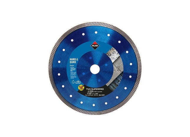 Rubi Tiling Tools TVH250 SUPERPRO Diamond Blade 250mm RUBI TILING TOOLS - RockBottom Nothampton