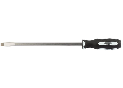 Draper 'Pound Thru' Plain Slot Soft Grip Screwdriver, 10 x 250mm 35186 Draper - Town Tools 