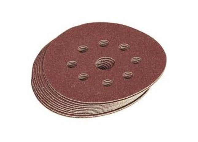 Draper Assorted Grit Hook and Loop Sanding Discs, 125mm (Pack of 10) Draper - Town Tools