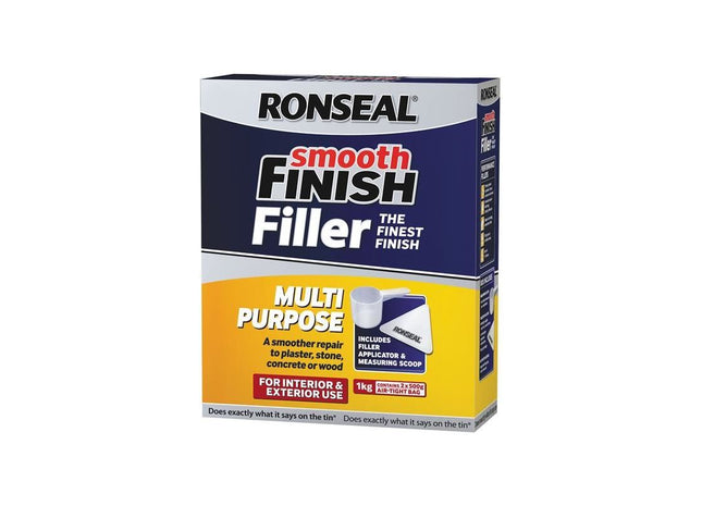 Ronseal Smooth Finish Multipurpose Wall Powder Filler 1kg Ronseal - RockBottom Nothampton