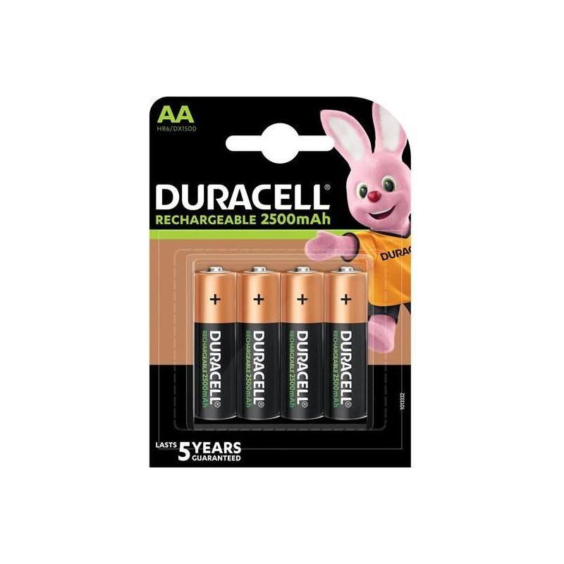 Duracell AA Cell 2500Mah Rechargeable Batteries (Pack 4) Duracell - RockBottom Northampton