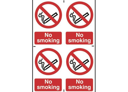 Scan No Smoking - 4 PVC Signs 100 x 150mm Scan - RockBottom Nothampton
