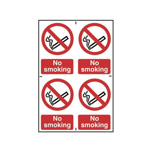 Scan No Smoking - 4 PVC Signs 100 x 150mm Scan - RockBottom Nothampton