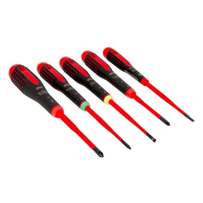 Bahco BE-9871SL ERGO™ Slim VDE Insulated Screwdriver Set, 5 Piece Bahco - RockBottom Northampton