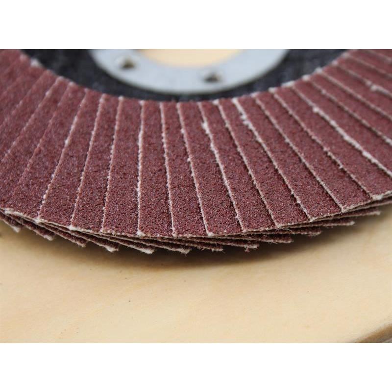 Faithfull Aluminium Oxide Flap Disc 115 x 22mm 120 Grit Faithfull - RockBottom Northampton