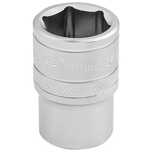 Draper 6 Point Metric Socket, 1/2" Sq. Dr., 18mm 16608 Draper - Town Tools 