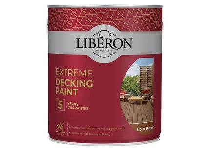 Liberon Extreme Decking Paint Light Brown 2.5 litre Liberon - RockBottom Northampton