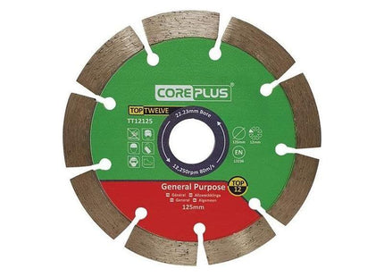 Coreplus Top Twelve General Purpose Diamond Blade 125mm CorePlus - RockBottom Northampton