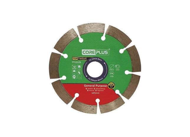 Coreplus Top Twelve General Purpose Diamond Blade 125mm CorePlus - RockBottom Northampton