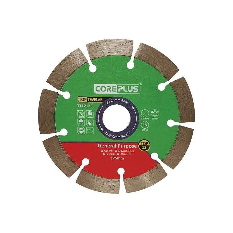 Coreplus Top Twelve General Purpose Diamond Blade 125mm CorePlus - RockBottom Northampton