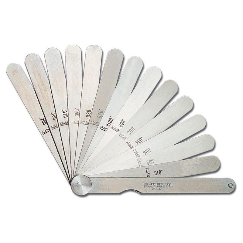 Starrett 467M Feeler Gauge 13 Piece Set 0.04-5mm Starrett - RockBottom Nothampton