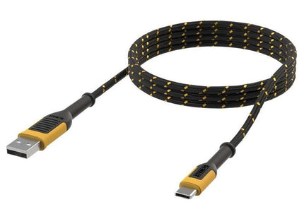 Dewalt Telecoms USB A to USB C Reinforced Charging Cable 1.8m (6ft) DEWALT Telecoms - RockBottom Northampton