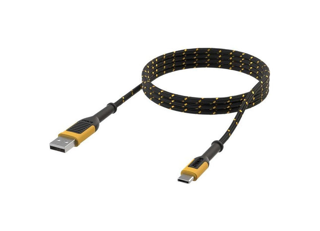 Dewalt Telecoms USB A to USB C Reinforced Charging Cable 1.8m (6ft) DEWALT Telecoms - RockBottom Northampton