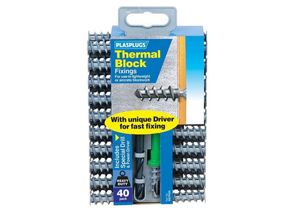 Plasplugs Thermal Block Fixings (40) Plasplugs - RockBottom Nothampton