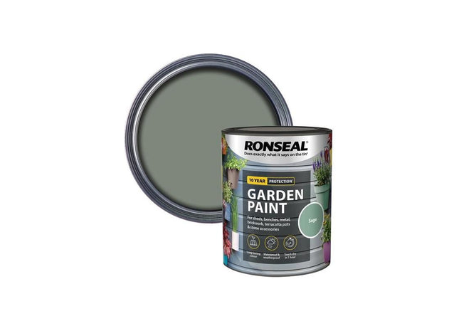 Ronseal Garden Paint Sage 750ml Ronseal - RockBottom Nothampton