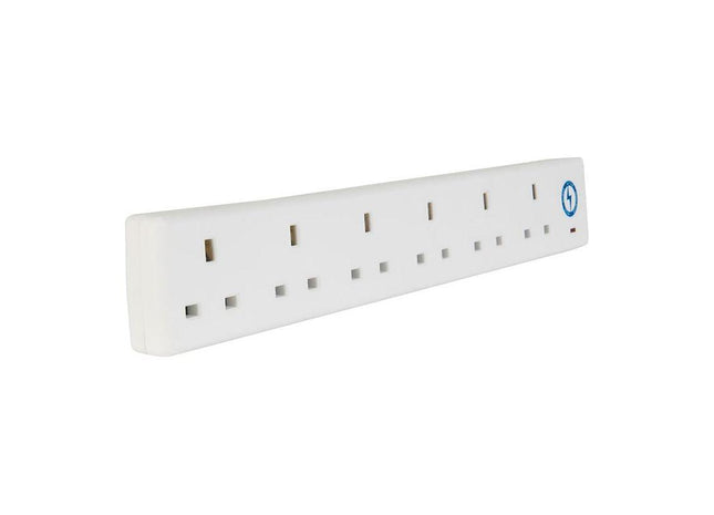 Smj Extension Lead 240V 6-Way 13A Surge Protection 2m SMJ - RockBottom Nothampton