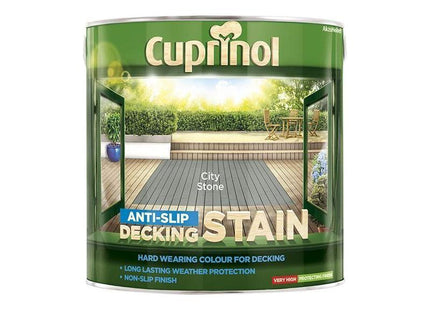 Cuprinol Anti-Slip Decking Stain City Stone 2.5 litre Cuprinol - RockBottom Northampton