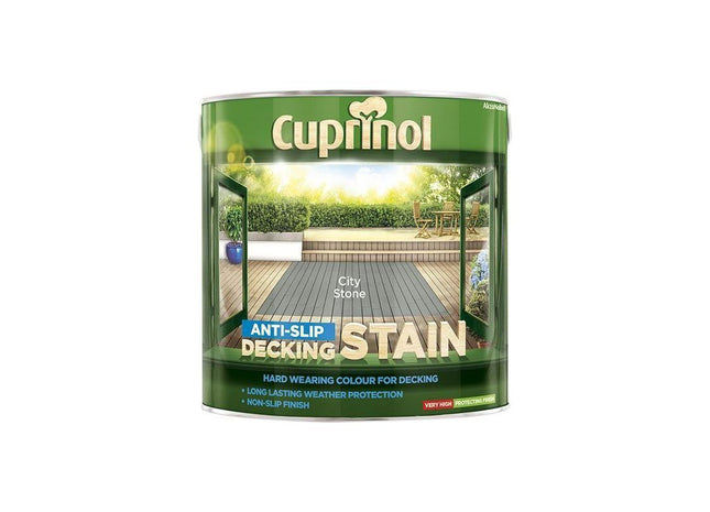 Cuprinol Anti-Slip Decking Stain City Stone 2.5 litre Cuprinol - RockBottom Northampton