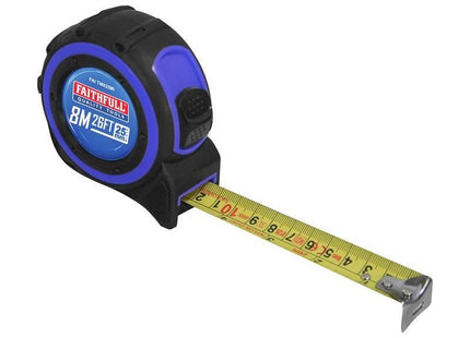 Faithfull Trade Tape Measure 8m/26ft (Width 25mm) Faithfull - RockBottom Northampton