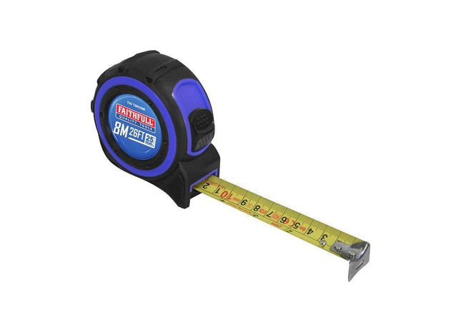 Faithfull Trade Tape Measure 8m/26ft (Width 25mm) Faithfull - RockBottom Northampton