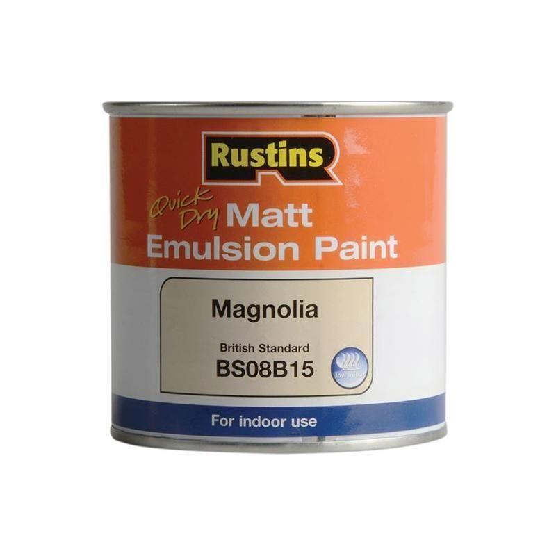 Rustins Quick Dry Matt Emulsion Paint Magnolia 250ml Rustins - RockBottom Nothampton