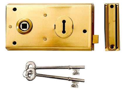 Yale Locks P401 Rim Lock Grey Finish 138 x 76mm Visi Yale Locks - RockBottom Northampton