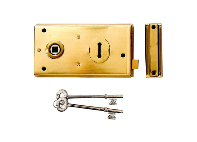 Yale Locks P401 Rim Lock Grey Finish 138 x 76mm Visi Yale Locks - RockBottom Northampton