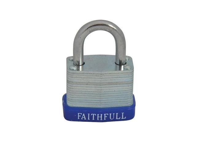 Faithfull Laminated Steel Padlock 30mm 3 Keys Faithfull - RockBottom Northampton