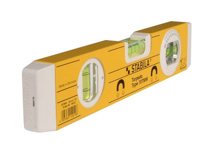 Stabila 70TMW Torpedo Level 26cm Magnetic Base & Rotatable Angle Vial Stabila - RockBottom Nothampton