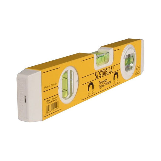 Stabila 70TMW Torpedo Level 26cm Magnetic Base & Rotatable Angle Vial Stabila - RockBottom Nothampton